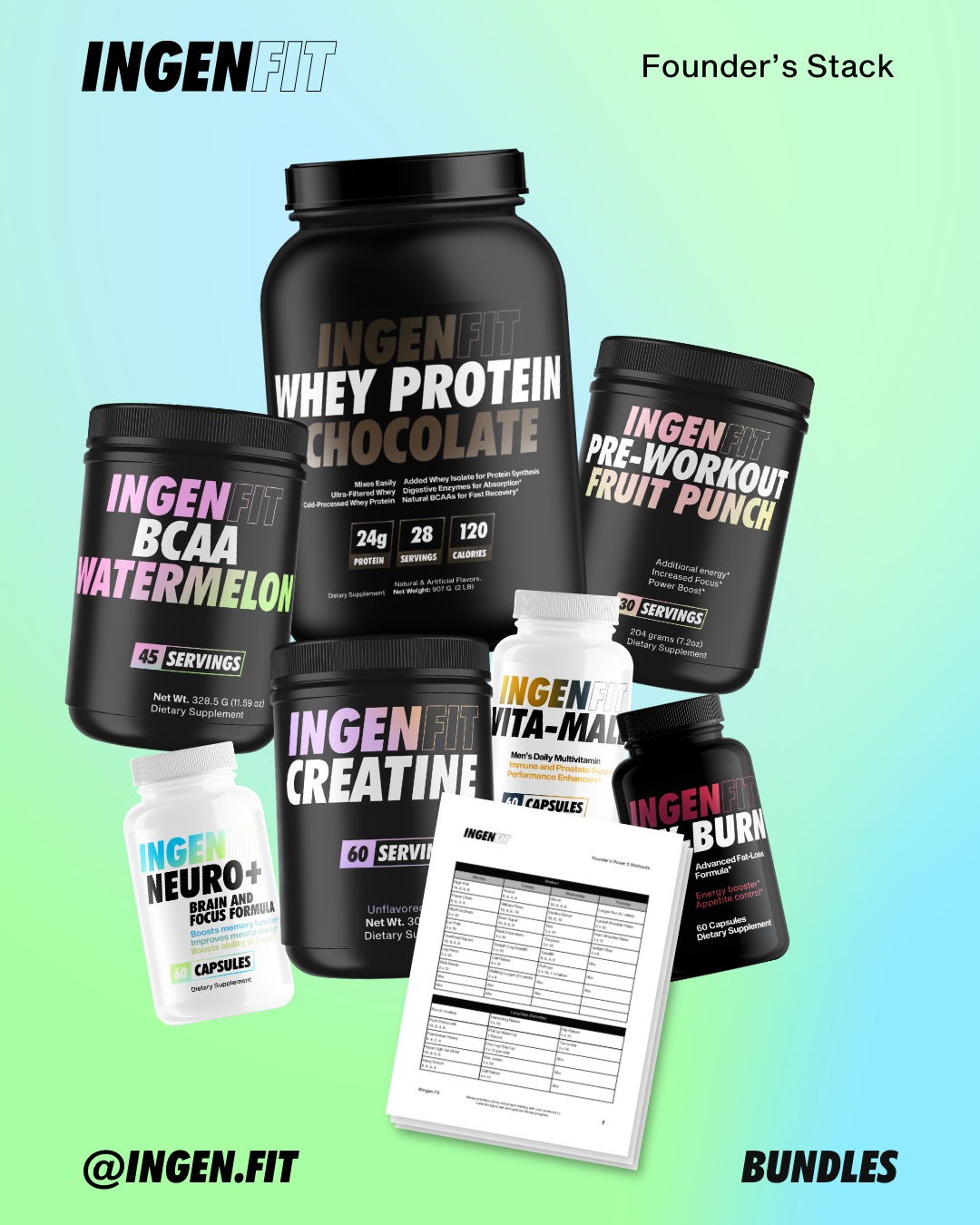 Founder's Stack: Men's Fitness Supplement Bundle